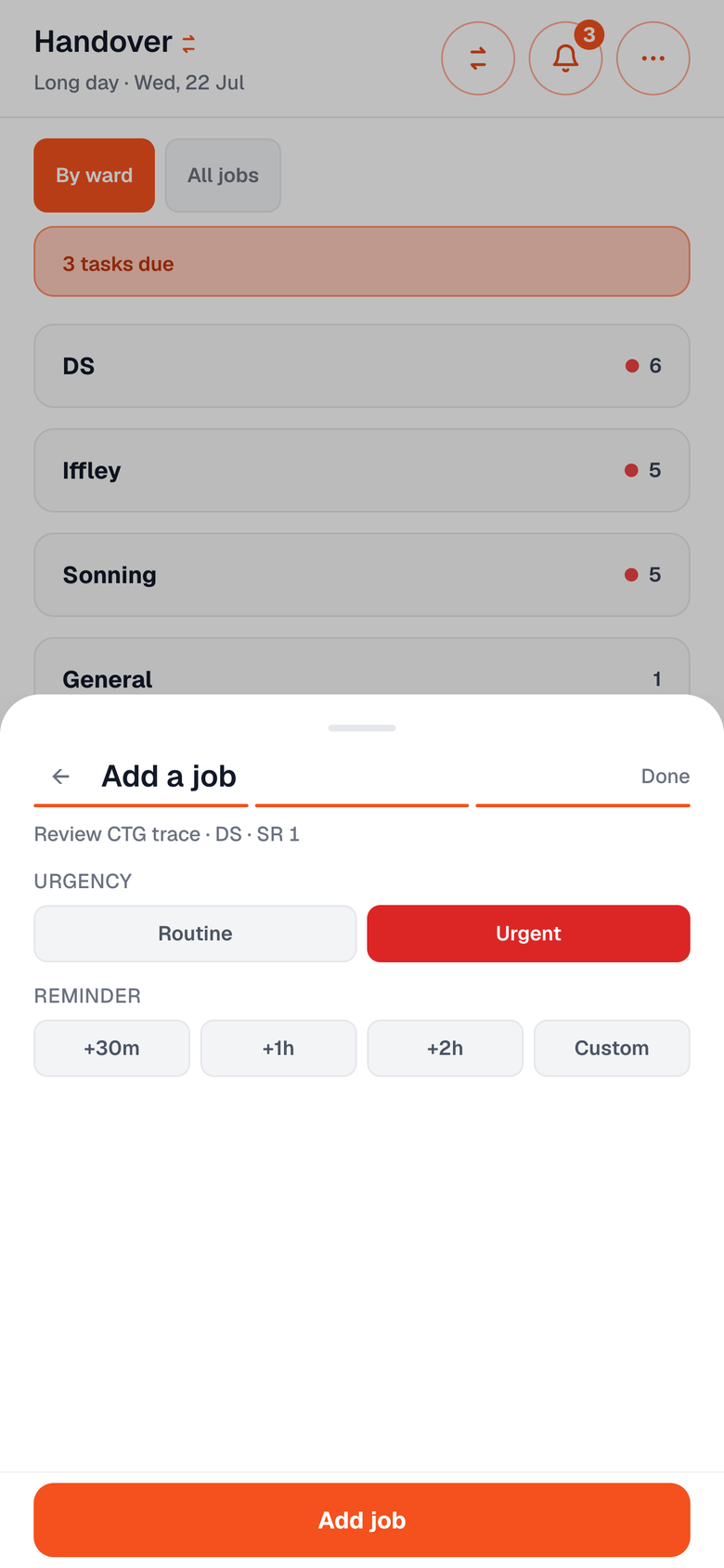 Add job wizard in Handover